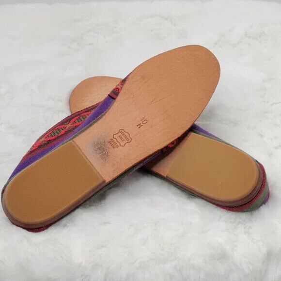 Multicolored Fabric Tapestry Flats - Picture 9 of 9